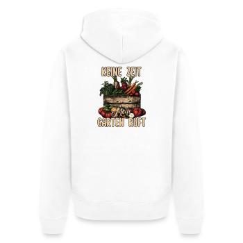 Urban Gardening Gemüseanbau Garten Beet Lustiges  - Unisex Premium Bio Zip Hoodie - Weiß - Hinten - Thijin (182cm)