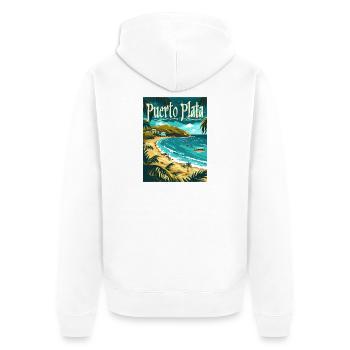 Puerto Plata Strandparadies Tropische Küste - Unisex Premium Bio Zip Hoodie - Weiß - Hinten - Thijin (182cm)
