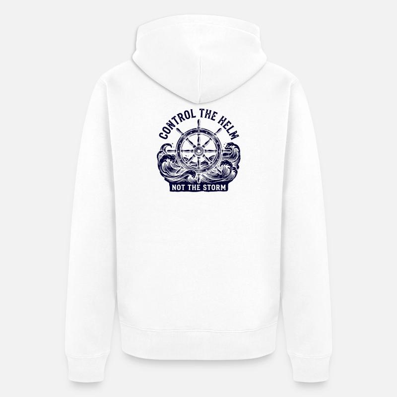 Contrôlez la barre - Veste à capuche bio Premium Unisexe - blanc