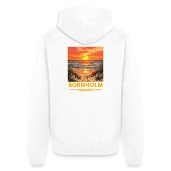Ostsee Sonenuntergang Bornholm - Unisex Premium Bio Zip Hoodie - Weiß - Hinten - Thijin (182cm)