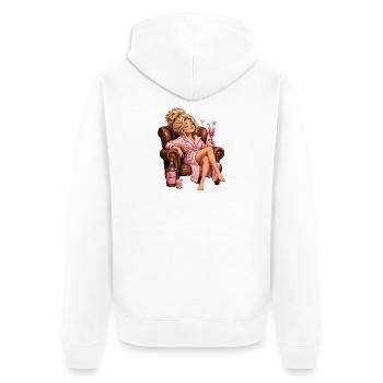 Not Today Stress Liquid Therapy Me Time Juice - Unisex Premium Organic Zip Hoodie - white - Back - Thijin (182cm)