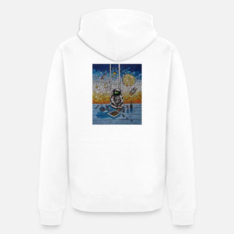 Artiste astronaute - Veste à capuche bio Premium Unisexe - blanc
