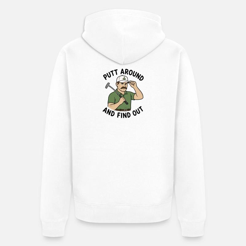 Putt un peu et découvre : - Veste à capuche bio Premium Unisexe - blanc