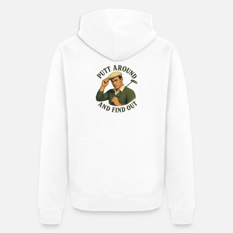 Putt un peu et découvre : - Veste à capuche bio Premium Unisexe - blanc