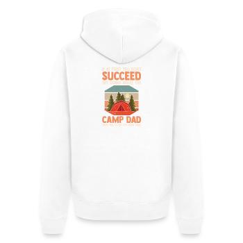Camping Bonfire Camp Life Forest Camper - Unisex Premium Organic Zip Hoodie - white - Back - Thijin (182cm)