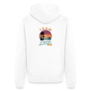 Équipe zrce - Veste à capuche bio Premium Unisexe - blanc - Dos - Thijin (182cm)
