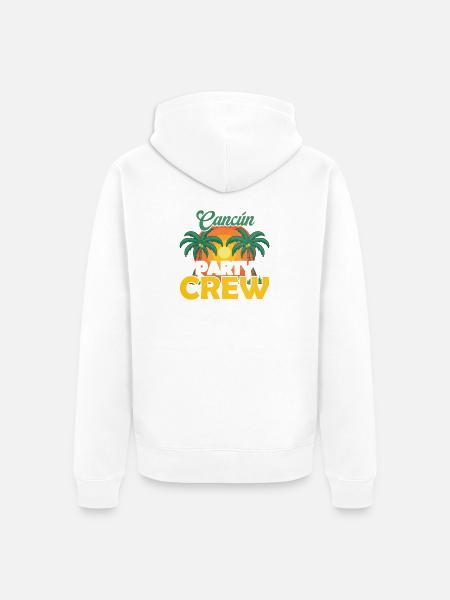Cancun Party Crew - Unisex Premium Bio Zip Hoodie - Weiß