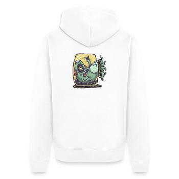 Avocat Alieno dans un grille-pain - Veste à capuche bio Premium Unisexe - blanc - Dos - Thijin (182cm)