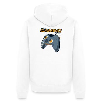 The Gaming Dad Zocker Vater Geschenk - Unisex Premium Bio Zip Hoodie - Weiß - Hinten - Thijin (182cm)