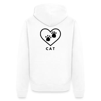 Art de traits de Cat Love - Veste à capuche bio Premium Unisexe - blanc - Dos - Thijin (182cm)
