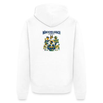 Mönchengladbach Germany Local People And City - Unisex Premium Bio Zip Hoodie - Weiß - Hinten - Thijin (182cm)