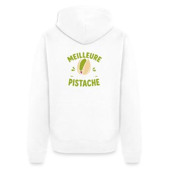 La vie est Meilleure Pistache - Veste à capuche bio Premium Unisexe - blanc - Dos - Thijin (182cm)