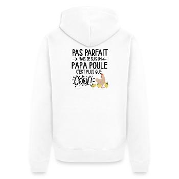 Poulet et poussins pastel - Veste à capuche bio Premium Unisexe - blanc - Dos - Thijin (182cm)