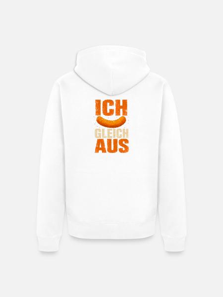 Ich flip Gleich Aus - Unisex Premium Bio Zip Hoodie - Weiß
