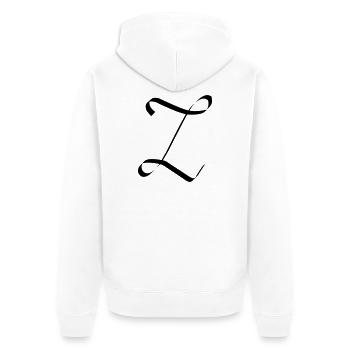 Lettre Z - Veste à capuche bio Premium Unisexe - blanc - Dos - Thijin (182cm)