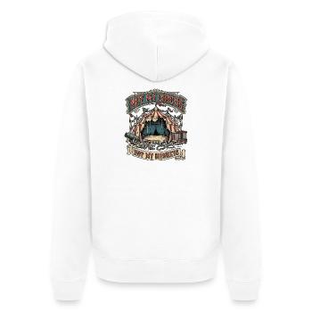 Not My Circus Monkeys - Unisex Premium Bio Zip Hoodie - Weiß - Hinten - Thijin (182cm)