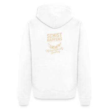 Schiefer geschieht metaphorisch gesprochen - Unisex Premium Bio Zip Hoodie - Weiß - Hinten - Thijin (182cm)