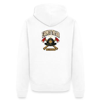 A gagné la fierté de pompier de la Fraternité du Métier - Veste à capuche bio Premium Unisexe - blanc - Dos - Thijin (182cm)