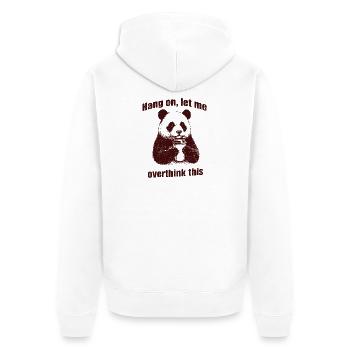Panda Bear Rethink Moment - Unisex Premium Organic Zip Hoodie - white - Back - Thijin (182cm)