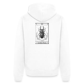 Der Käferhüter | Tarotkarte Natur - Unisex Premium Organic Zip Hoodie - white - Back - Thijin (182cm)