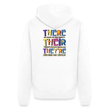 There Are People Who Didn't Listen - Unisex Premium Organic Zip Hoodie - white - Back - Thijin (182cm)