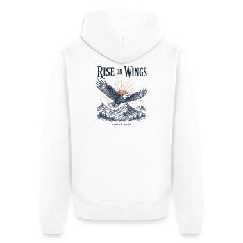 Rise On Wings - Veste à capuche bio Premium Unisexe - blanc - Dos - Thijin (182cm)