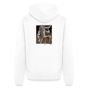 Heavy Metal Beer Daemon des années 80 - Veste à capuche bio Premium Unisexe - blanc - Dos - Thijin (182cm)
