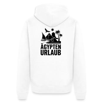 Ägypten Urlaub - Unisex Premium Bio Zip Hoodie - Weiß - Hinten - Thijin (182cm)
