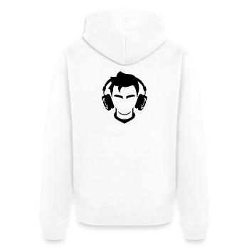 Game Lover Sketch - Unisex Premium Organic Zip Hoodie - white - Back - Thijin (182cm)