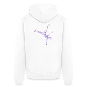 Idée cadeau de danse hip-hop pour danseur hip-hop - Veste à capuche bio Premium Unisexe - blanc - Dos - Thijin (182cm)