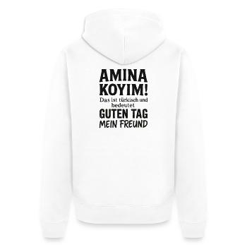 Lustige türkische Sprüche Türkei Türkiye türkisch - Unisex Premium Bio Zip Hoodie - Weiß - Hinten - Thijin (182cm)