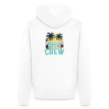 Mykonos Party Crew - Unisex Premium Organic Zip Hoodie - white - Back - Thijin (182cm)