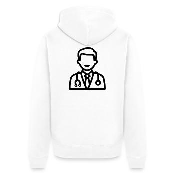 médecin - Veste à capuche bio Premium Unisexe - blanc - Dos - Thijin (182cm)