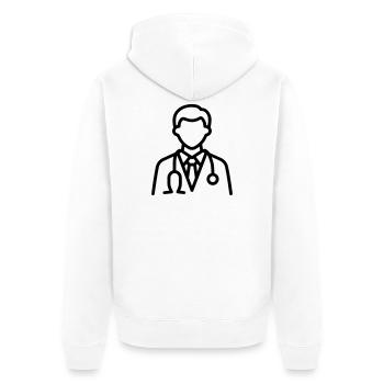 médecin - Veste à capuche bio Premium Unisexe - blanc - Dos - Thijin (182cm)