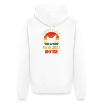 Farmer Rooster Flock Poultry Chicken - Unisex Premium Organic Zip Hoodie - white - Back - Thijin (182cm)