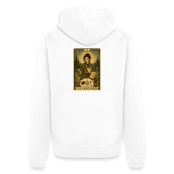 Cache Finder | Outdoor Treasure Hunt Tarot - Unisex Premium Organic Zip Hoodie - white - Back - Thijin (182cm)