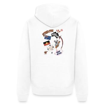 Strewth Australia Drop Bears - Real Now - Unisex Premium Organic Zip Hoodie - white - Back - Thijin (182cm)