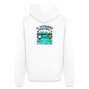 Naples Florida Skyline With Pickleball Theme - Unisex Premium Organic Zip Hoodie - white - Back - Thijin (182cm)