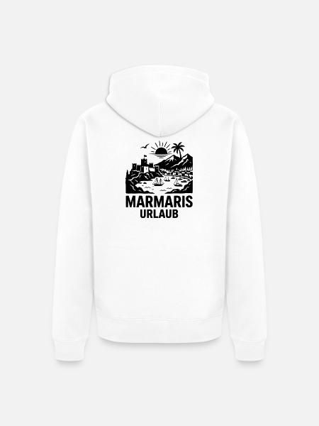 Marmaris Urlaub Türkei - Unisex Premium Bio Zip Hoodie - Weiß