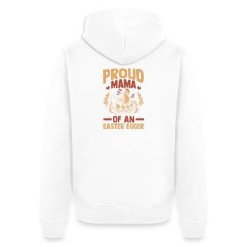 Chicken Mother Mom Rooster Flock Poultry Farmer - Unisex Premium Bio Zip Hoodie - Weiß - Hinten - Thijin (182cm)