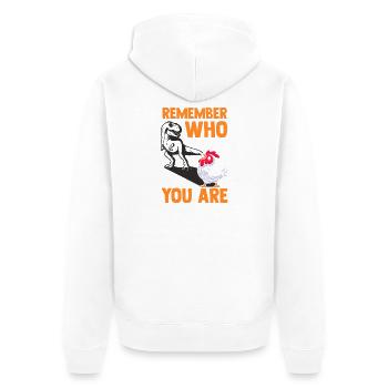 Élevage de coqs, volaille, poulet - Veste à capuche bio Premium Unisexe - blanc - Dos - Thijin (182cm)