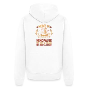 Élevage de coqs, volaille, poulet - Veste à capuche bio Premium Unisexe - blanc - Dos - Thijin (182cm)