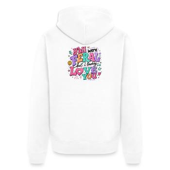 Lehrerin Spruch Humor Schule Geschenkidee - Unisex Premium Bio Zip Hoodie - Weiß - Hinten - Thijin (182cm)