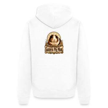 Maman cochon d’Inde Portrait premium d’animaux de compagnie Maman de troupeau Wheek - Veste à capuche bio Premium Unisexe - blanc - Dos - Thijin (182cm)