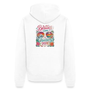 Besteies Partis en croisière 2026 - Veste à capuche bio Premium Unisexe - blanc - Dos - Thijin (182cm)