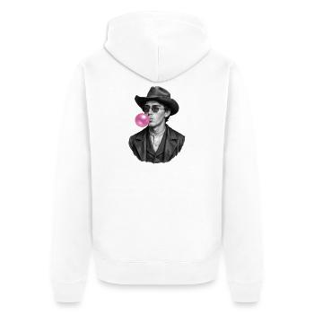 Billy the Kid avec du chewing-gum - Veste à capuche bio Premium Unisexe - blanc - Dos - Thijin (182cm)