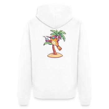 Kolibri Vogel Sommer Urlaub - Unisex Premium Bio Zip Hoodie - Weiß - Hinten - Thijin (182cm)