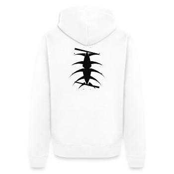 Silhouette à réaction à plusieurs niveaux - Veste à capuche bio Premium Unisexe - blanc - Dos - Thijin (182cm)