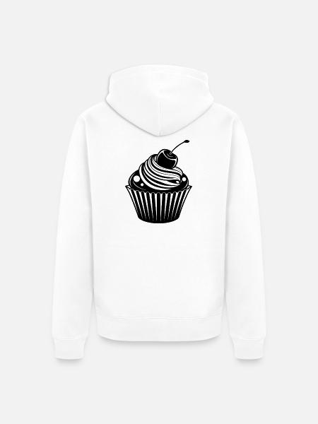 Cupcake - Unisex Premium Bio Zip Hoodie - Weiß