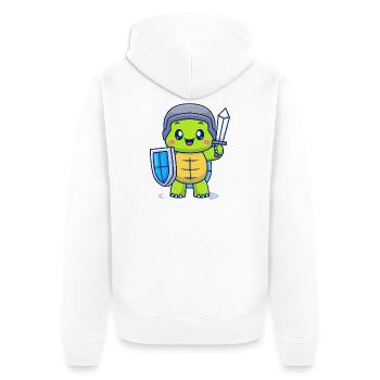 Brave Chevalier Tortue - Veste à capuche bio Premium Unisexe - blanc - Dos - Thijin (182cm)